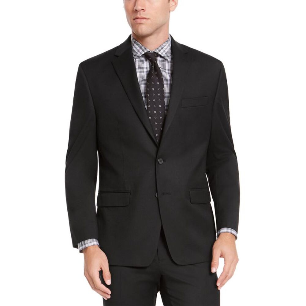 Izod Mens Classic-Fit Suits Jacket 46 Regular Black - NWT $250